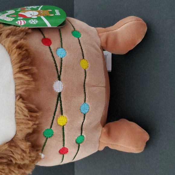 Original Squishmallows Christmas Plush with Brown, Red and White Accents "Benny" - Picture 2 of 8